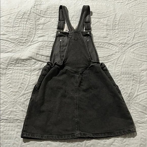 ZARA - Girls' Dark Gray Denim Overall Dress SZ: 10 - Picture 6 of 7